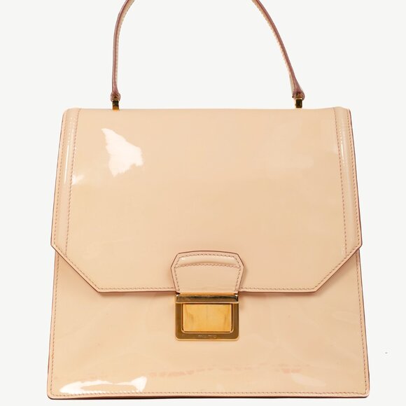 Miu Miu Gemma Vernice Leather Top-Handle Flap Bag - Picture 1 of 13
